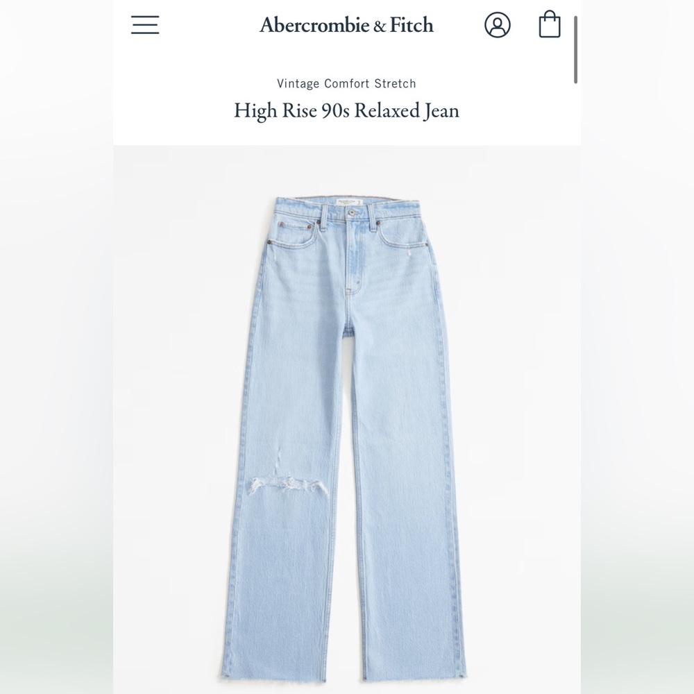 Abercrombie & Fitch High Rise 90s Relaxed Jean